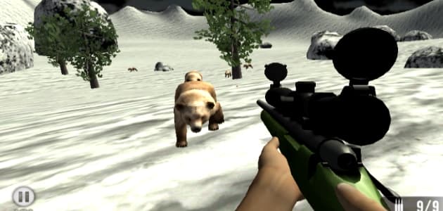 Cazador en los  osos en 3D