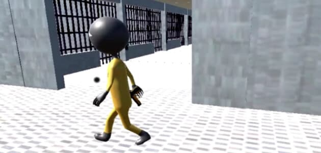 Historia de la fuga de la prisión de Stickman en 3D