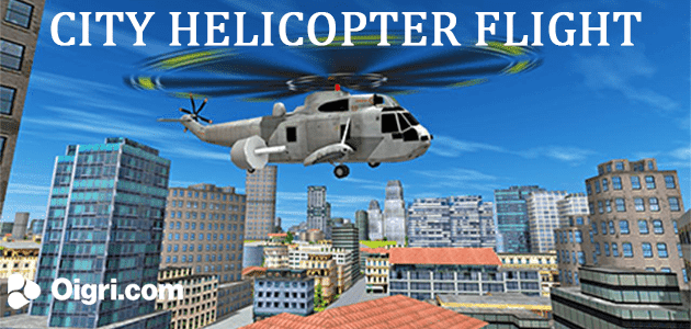Vuelo de helicóptero de la ciudad