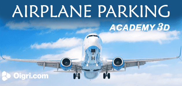 Academia del aparcamiento de aviones en 3D