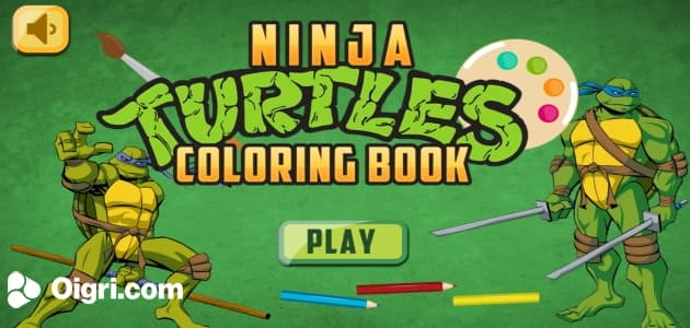 Libro para coloración de las tortugas ninja