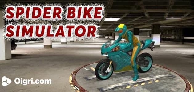 Simulador de bicicleta de la araña del héroe acrobático en 3D 2