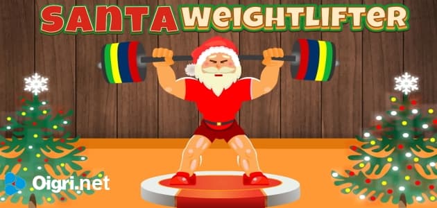 Santa es levantador de pesas