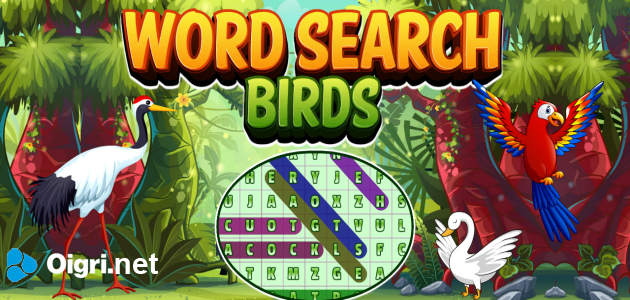 Pájaros para la búsqueda de palabras