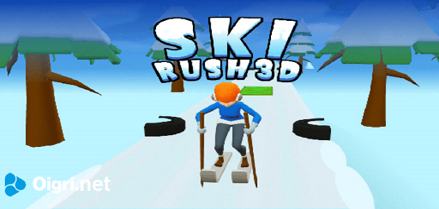 Carrera de esquí 3D